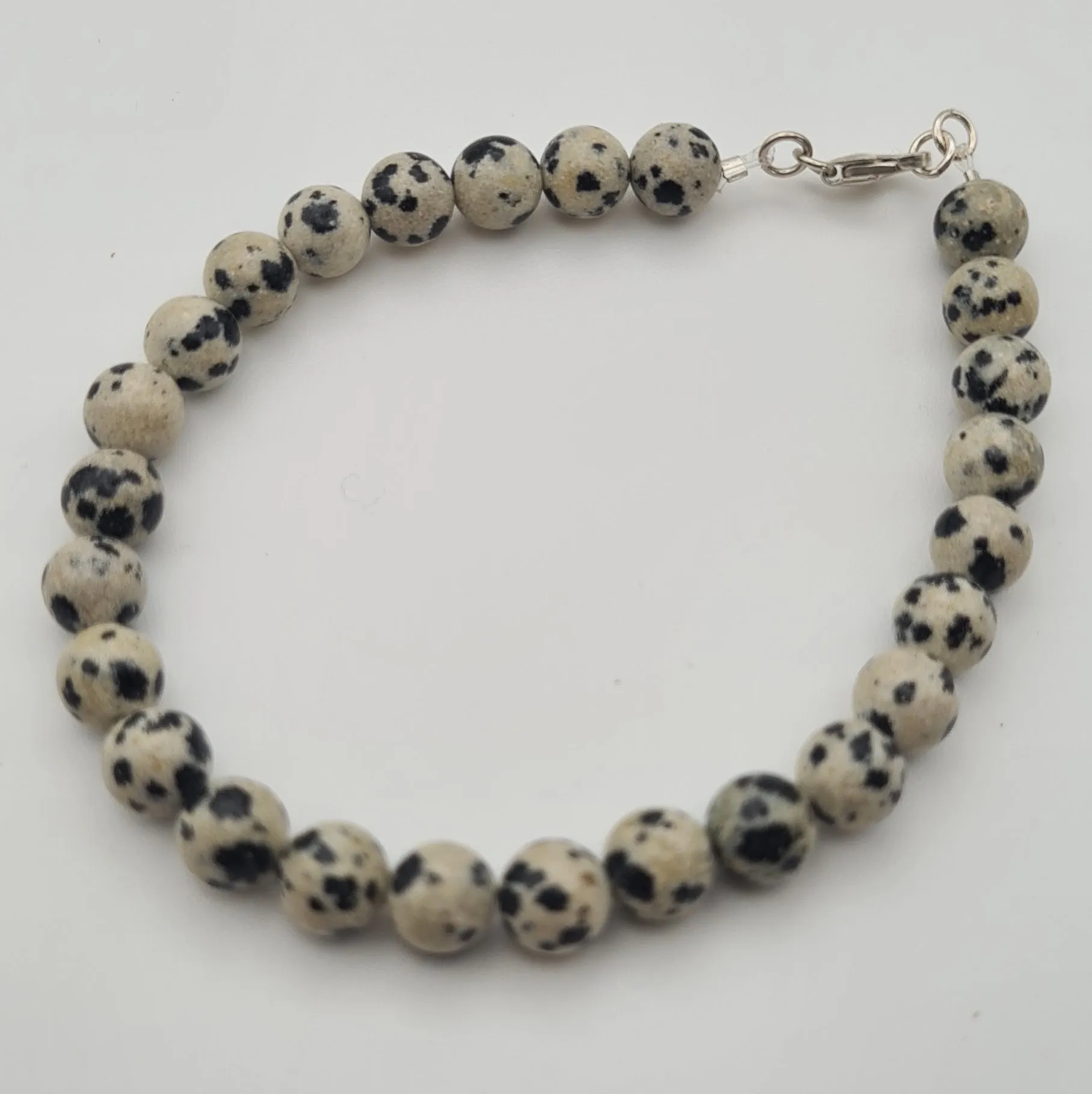 Dalmatian sterling silver clasp bracelet