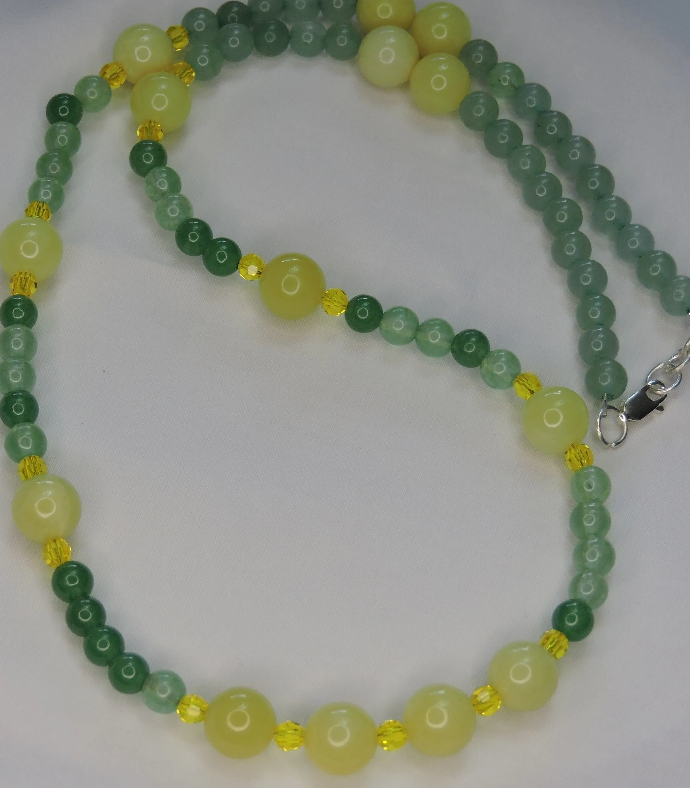 Green and Yellow Beaded Necklace