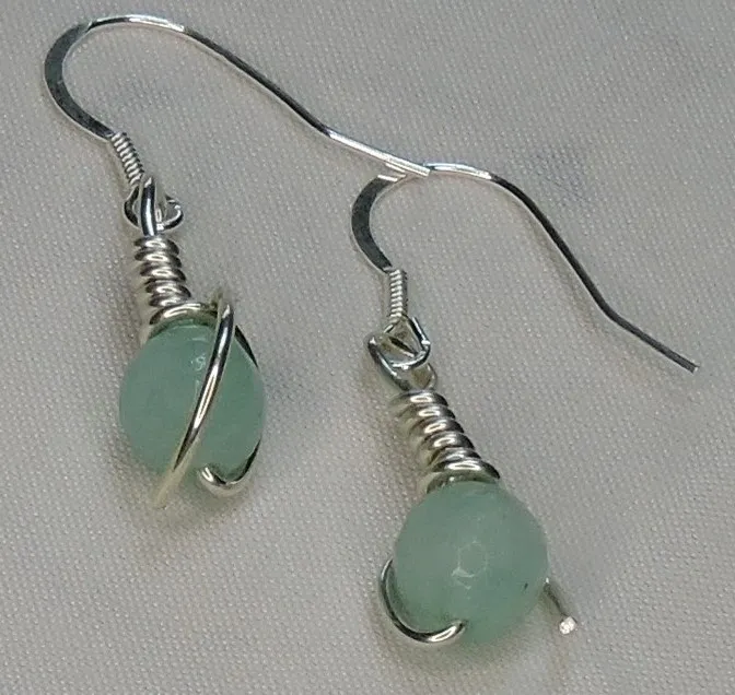 Silver Wire Wrapped Earrings