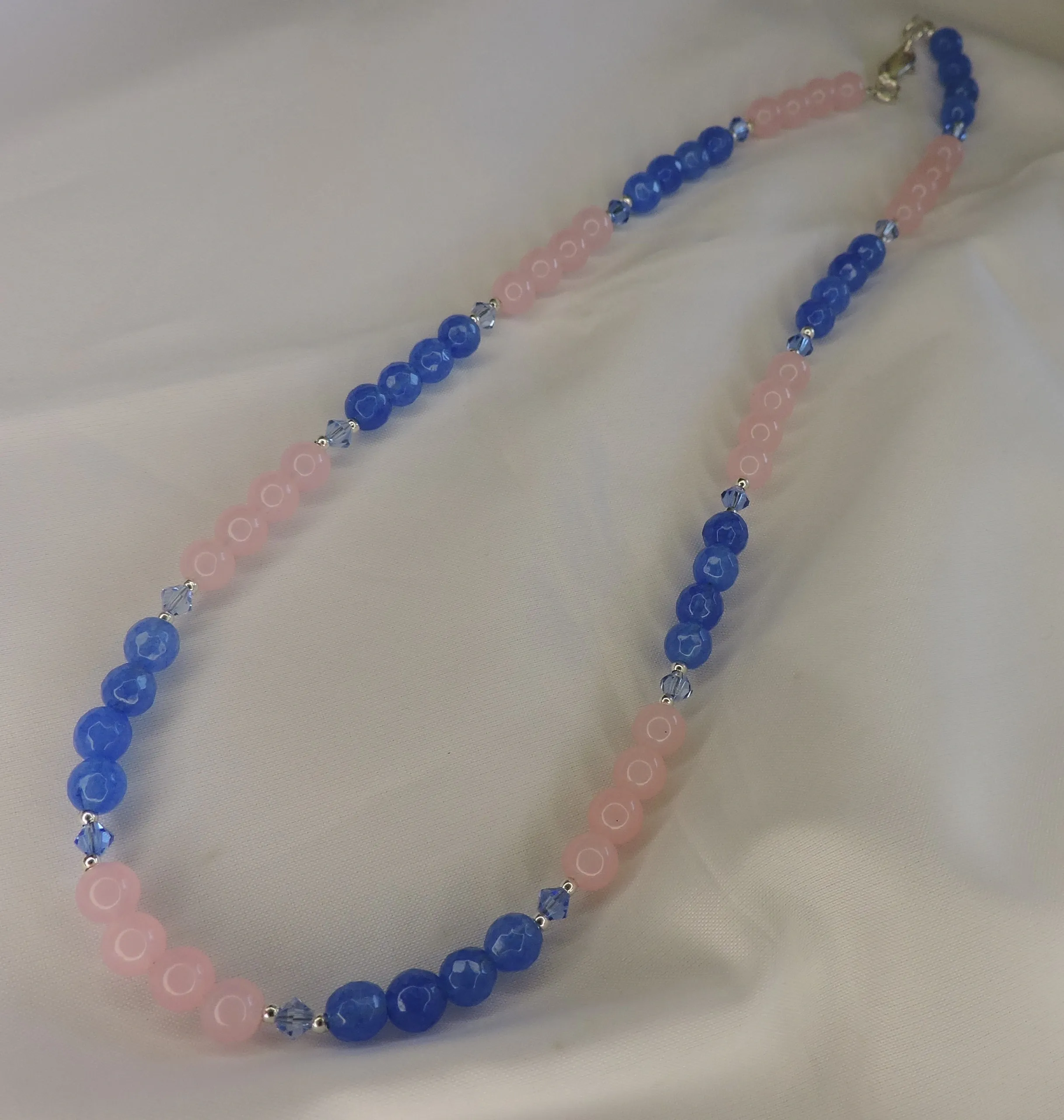 Pink & blue stone Necklace