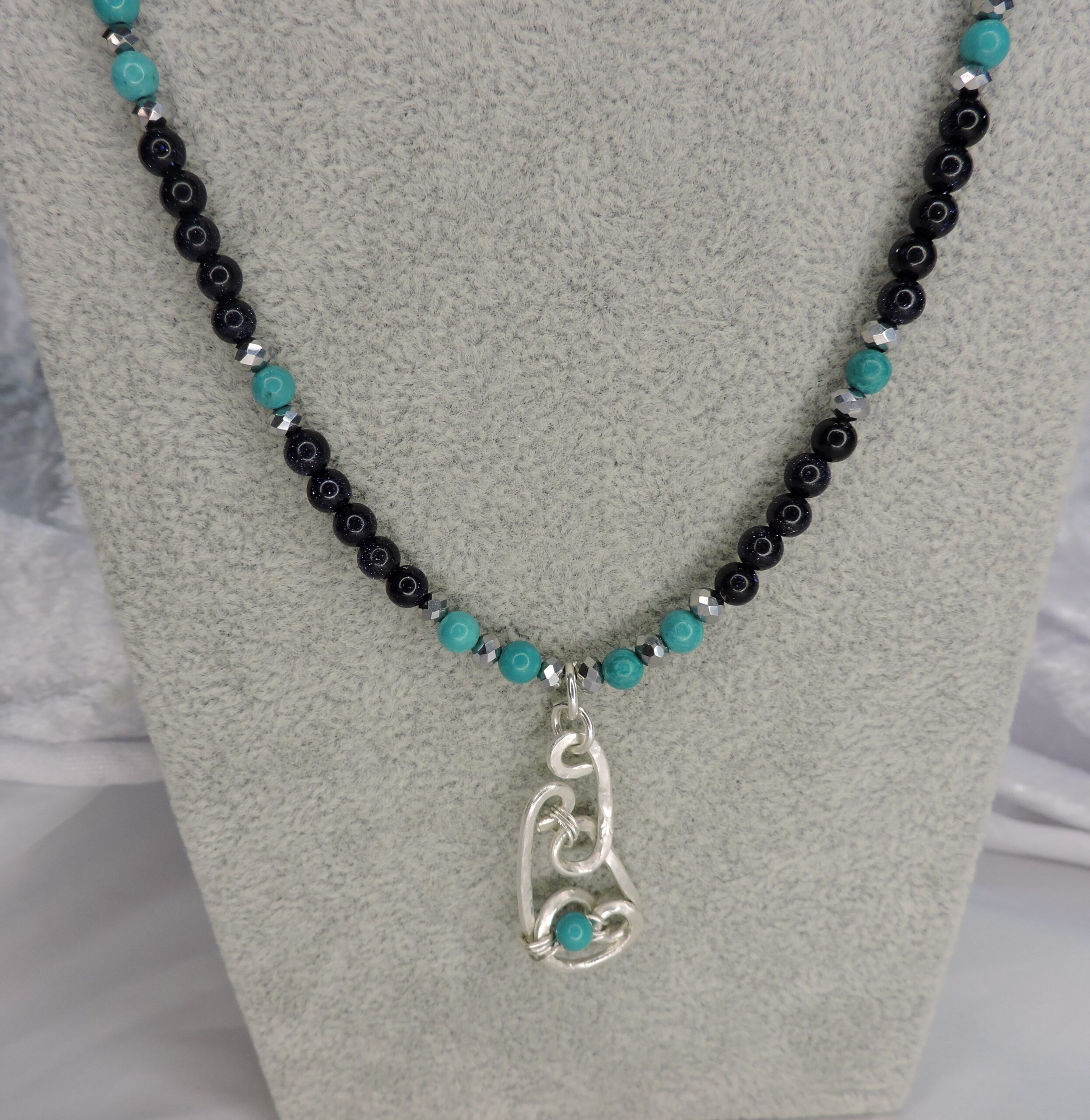 Turquoise & Onyx Necklace