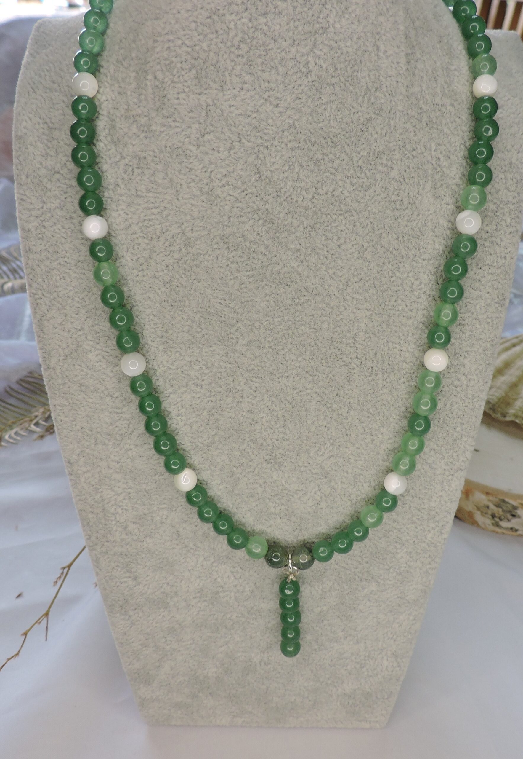Green Aventurine & sterling silver necklace