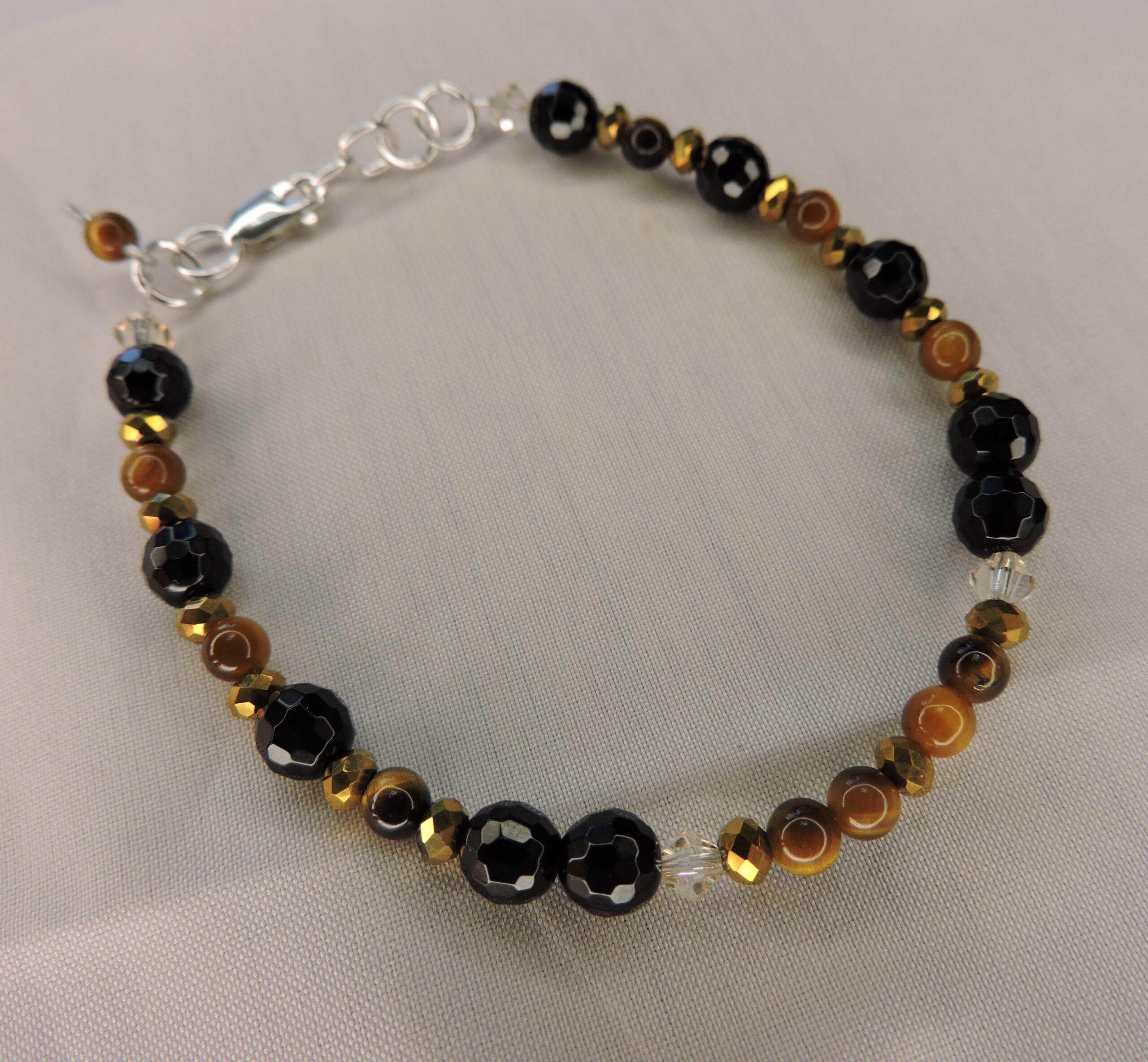Tiger eye & crystal bracelet